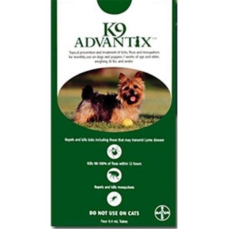 BAYER Bayer ADVANTIX4-GREEN Advantix 4 Pack Dog 0-10 Lbs. - Green ADVANTIX4-GREEN